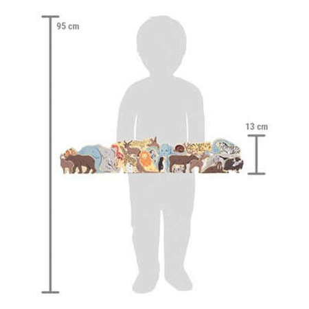 Holzpuzzle Tiere Zoo Puzzle für die Jüngsten kleinen Fuß