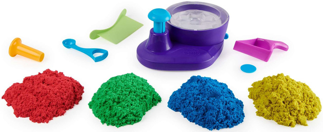Kinetic Sand Plastic Kit Bunter Kinetic Sand 907g Swirl n' Surprise Mischmaschine + Zubehör