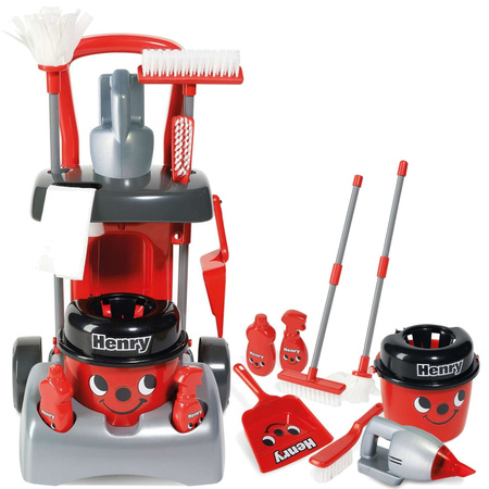 Casdon 674 Henry Deluxe Reinigungsset mit Staubsauger und Mopp