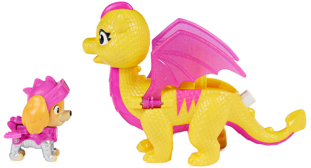 Paw Patrol Rescue Knights Ritter von Skye-Figur und Scorch-Drache