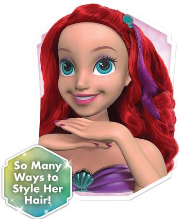 Deluxe Disney Prinzessin Ariel Ariel kleine Meerjungfrau +Zubehör Großer Kopf Styling und Kämmen Puppe