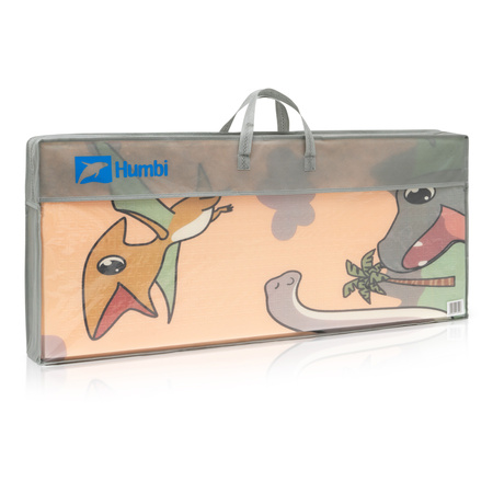 HUMBI Spielmatte Baby, Krabbelmatte, XPE Schaumstoff, Doppelseitig, Flatbar, Wasserdicht, Extra Größe, Teppich Babymatte, Rutschfest, 200x180 Dinosaurier Tiere Buchstaben Messen