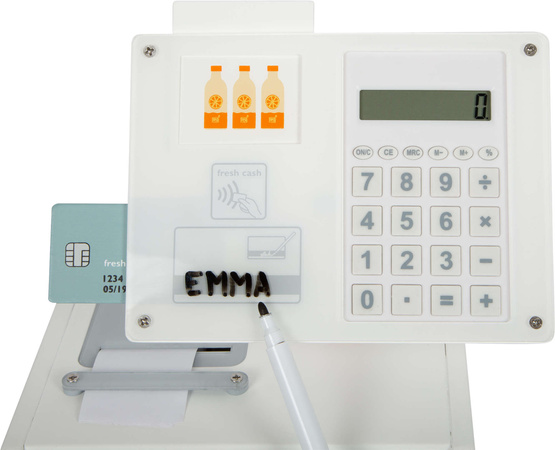 Hölzerne fiskalische Registrierkasse mit Taschenrechner Small Foot